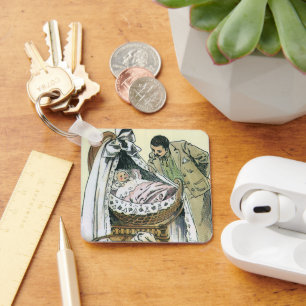  Happy Fathers Day, Victoriaans Baby Sleutelhanger