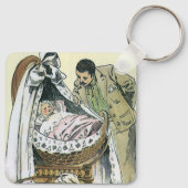  Happy Fathers Day, Victoriaans Baby Sleutelhanger (Achterkant)