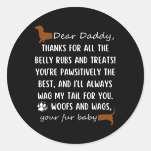 Happy Fathers Day voor de beste hondenvader Shirt Ronde Sticker