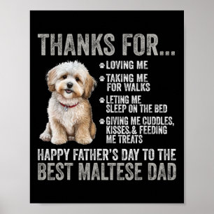 Happy Fathers Day voor de beste Maltese vader - Ma Poster