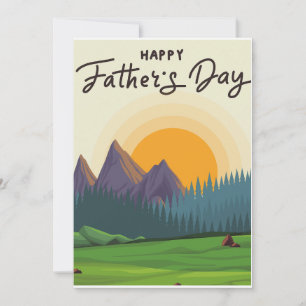 Happy Fathers Day voor man dat van het buitenleven Aankondiging