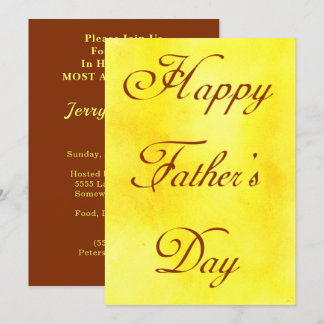 Happy Fathers Day Yellow Summer Picnic Kaart