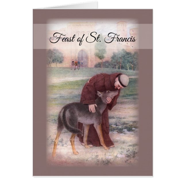 Happy Feast of St. Francis, Peace Prayer Brown (Voorkant)