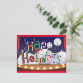 Happy Feestdagenkaart (Staand voorkant)