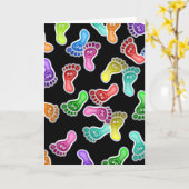 Happy Feet-achtergrond Kaart (Gele Bloem)