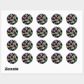 Happy Feet-achtergrond Ronde Sticker (Vel)