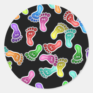 Happy Feet-achtergrond Ronde Sticker