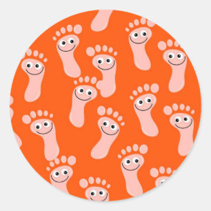 Happy Feet-achtergrond Ronde Sticker
