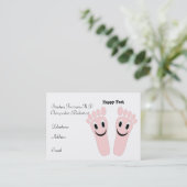 Happy Feet Chiropodist Visitekaartje (Staand voorkant)