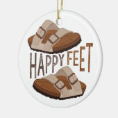 Happy Feet Keramisch Ornament (Links)