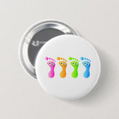 Happy Feet Ronde Button 5,7 Cm (Voorkant /achterkant)