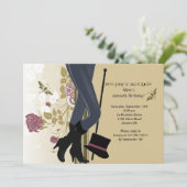 Happy Feet-uitnodiging Kaart (Staand voorkant)