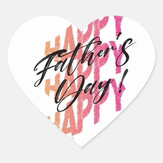 Happy fête des pères autocollant (Devant)