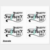 Happy Fête des pères Carré Sticker (Feuille)