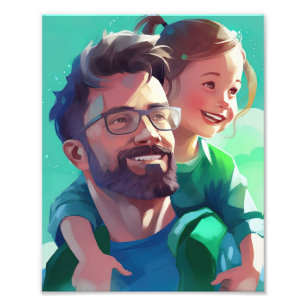 Happy Fête des pères Love Heart Shape Photo Collag