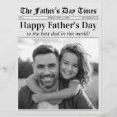 Happy Fête des pères Newspaper Unique Fun Carte ph (Devant)