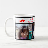 Happy Fête des pères papa - Trois Photo Mug (Gauche)