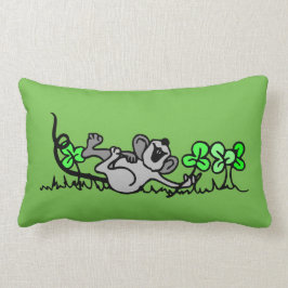 Happy FieldMouse Green Pillow Kussen