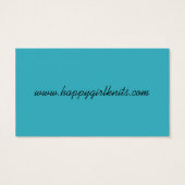 Happy fille tricot étiquettes cadeaux carte de vis (Dos)