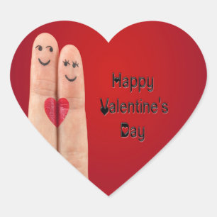Happy Fingers Valentijnsdag Hart Sticker