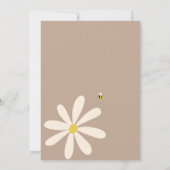 Happy First Bee Day Kinder First Birthday Invitati Kaart (Achterkant)