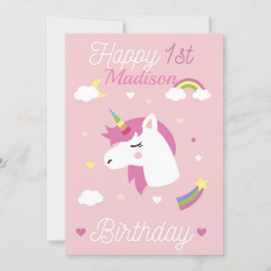 Happy First Birthday Kaart