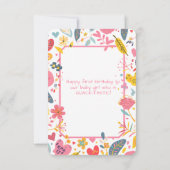 Happy First Birthday Our Little Duckling Kaart (Achterkant)