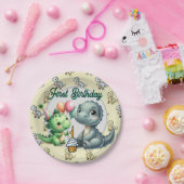  Happy First Birthday  Papieren Bordje (Feest)