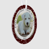 Happy First Christmas Custom Photo Ornament (voorkant)