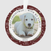 Happy First Christmas Custom Photo Ornament (voorkant)