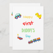 Happy First Daddy's Day Vader Day Kaart (Voorkant / Achterkant)
