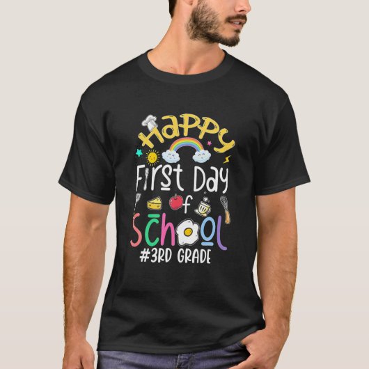 Happy First Day Of School 3Rd Grade Welcome Back T T-shirt (Voorkant)