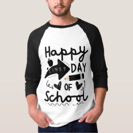 Happy First Day of School, Leraren Leerlingen Kind T-shirt