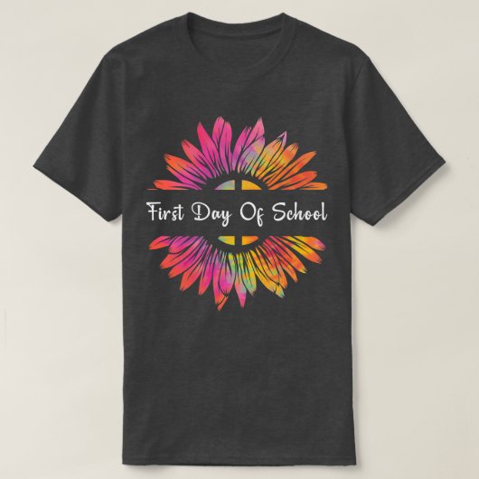 Happy First Day of School Teacher Students Tie Die T-shirt (Design voorkant)