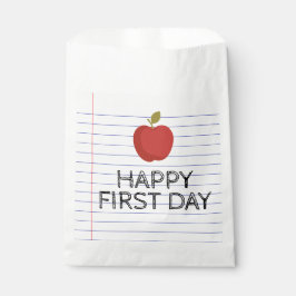 Happy First Day Terug naar school Apple Teacher Bedankzakje