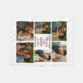 Happy First Father Day Photo Collage Fleece Deken (Voorkant (Horizontaal))
