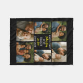 Happy First Father Day Photo Collage Fleece Deken (Voorkant (Horizontaal))