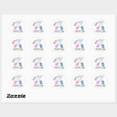 Happy First Father is Day Pap T-shirts Ronde Sticker (Vel)
