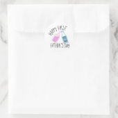 Happy First Father is Day Pap T-shirts Ronde Sticker (Tas)
