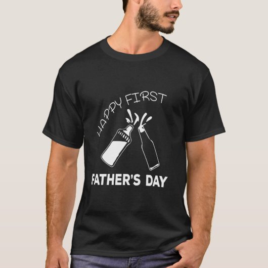 Happy First Father s Day Long Sleeve T-shirt (Voorkant)