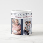 Happy First Fathers Dag 4 Foto Extra Grote Beker (Voorkant)