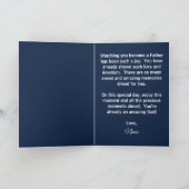 Happy First Father's Day Custom Photo Flat Kaart (Binnen)