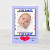 Happy First Fathers Day-fotokaart Kaart (Voorkant)