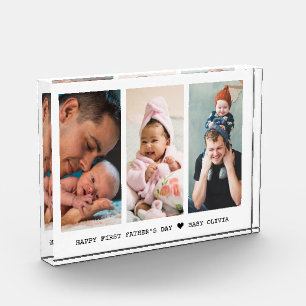 Happy First Fathers Day New Dad 3 Photo Collage Fotoblokken