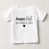 Happy First Fête des pères Heart - T-shirt bébé (Devant)