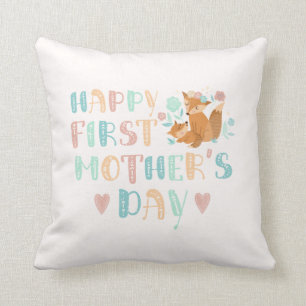 Happy First Moederdag 1st Time Mom Boho Kussen