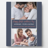 Happy First Moederdag - 2 foto op maat Fotoplaat (Voorkant)
