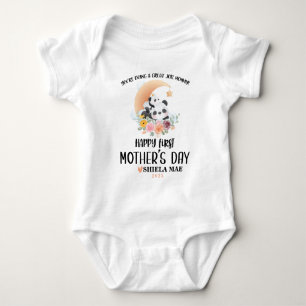 Happy First Moederdag Baby Bodysuit met naam