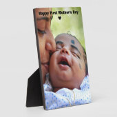 Happy First Moederdag Custom Mam & Baby Photo Fotoplaat (Zijkant)