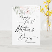 Happy First Moederdag Gift voor Mam Van Man Kaart (Gele Bloem)